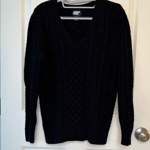 Winter Sale! Lands' End V-Neck Black Sweater